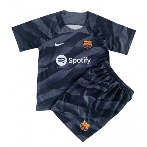 Maillot de foot Barcelona Gardien de but Extérieur enfant 2023-24 Manches Courte (+ pantalon court)